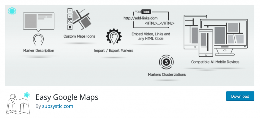 Easy Google Maps WordPress Maps Plugin