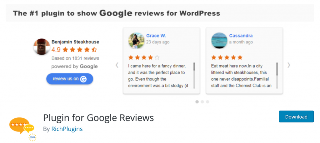 Plugin for Google Reviews