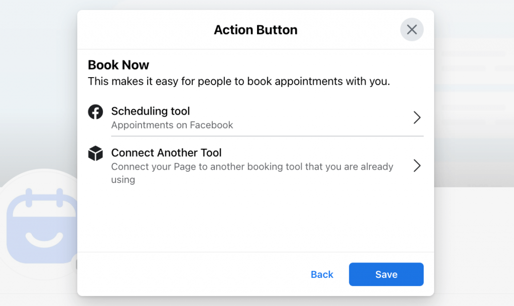 facebook book now button