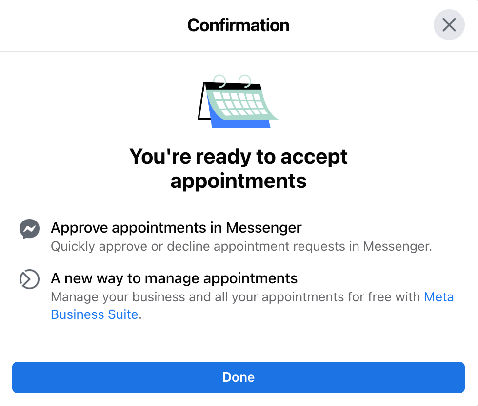 set up Facebook appointment booking