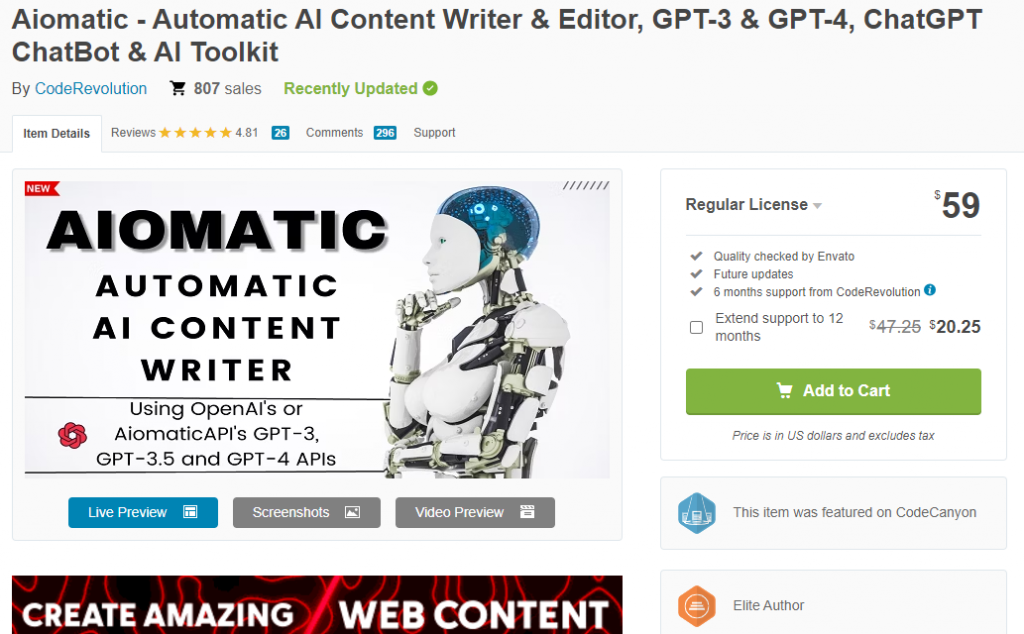 aiomatic - WordPress ai plugins to generate featured images