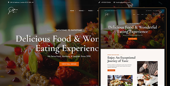 best WordPress themes for restaurant