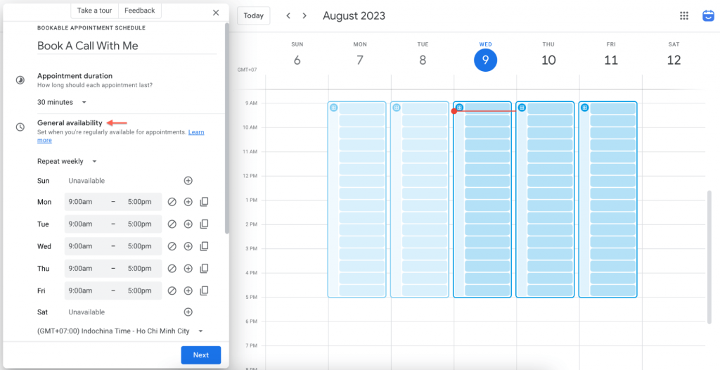 google appointment scheduling general availability