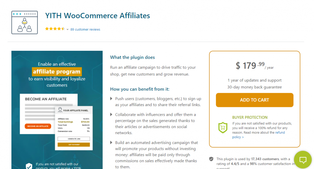 YITH WooCommerce affiliates