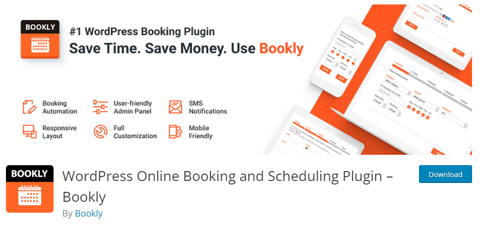 Bookly - online booking system wordpress