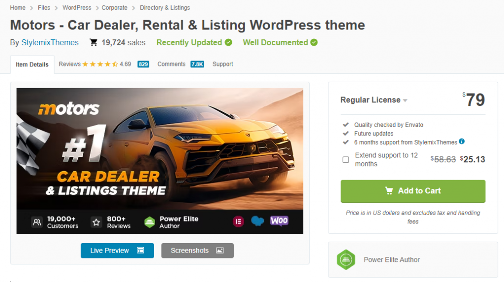 Motors WordPress theme - car rental WordPress theme