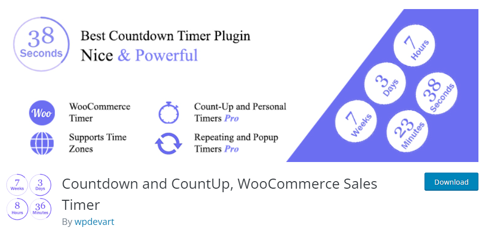 Countdown and CountUp, WooCommerce Sales Timer - WordPress notification bar