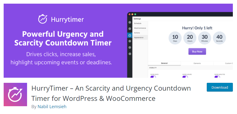 HurryTimer - WordPress notification bar