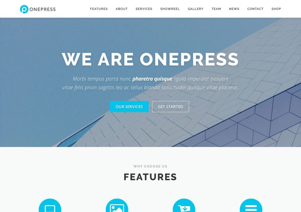 OnePress - one page theme