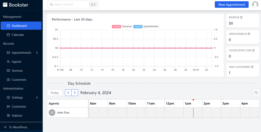 bookster dashboard