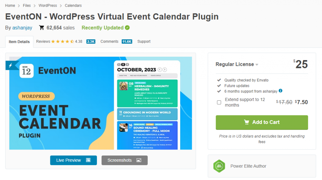 eventon - Alternatives to WordPress Timetable Plugin