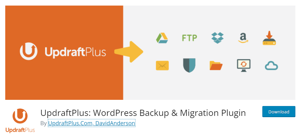 updraftplus - Generate a WordPress Database Backup Manually