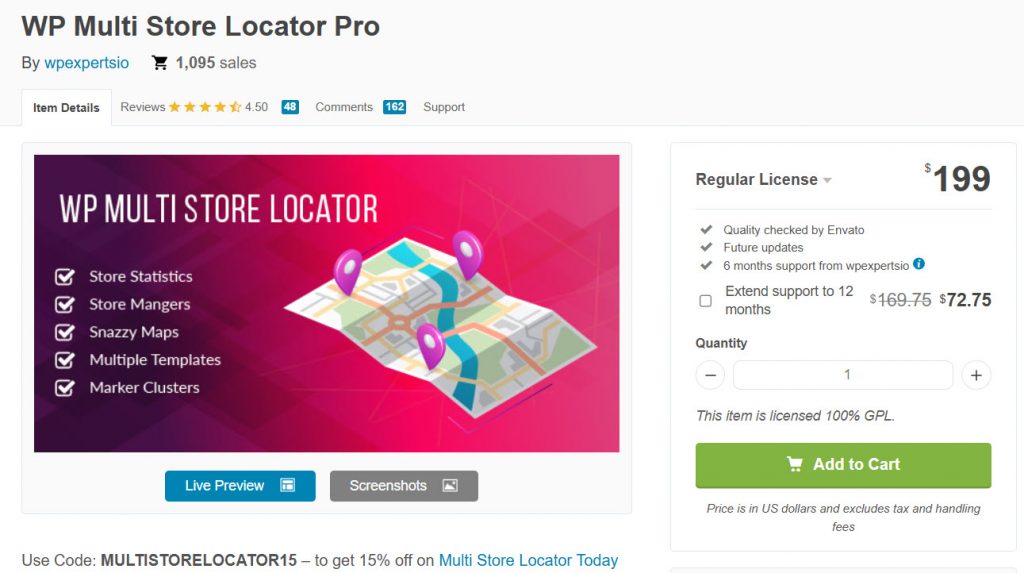 WP Multi Store Locator Pro