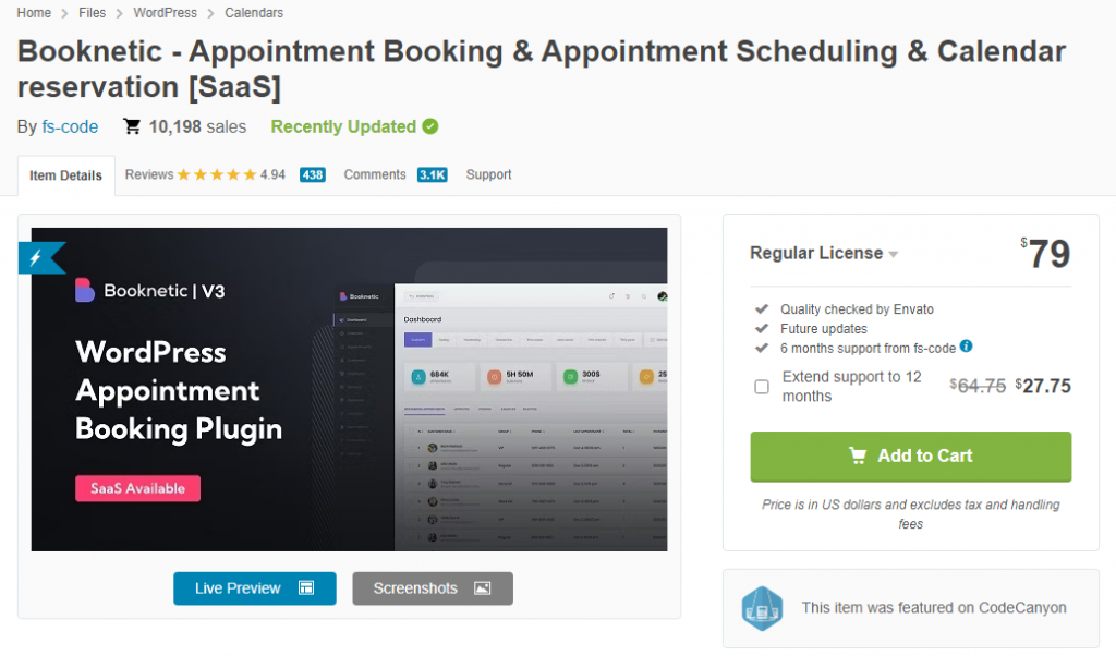 booknetic - wordpress time slot booking plugin