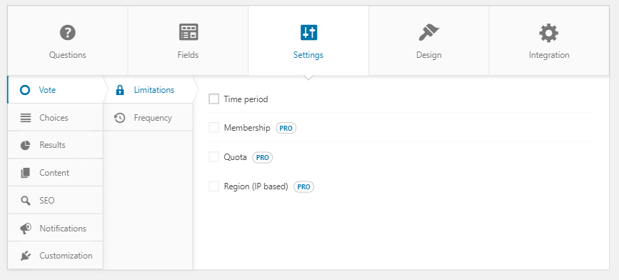 TotalPoll's backend interface