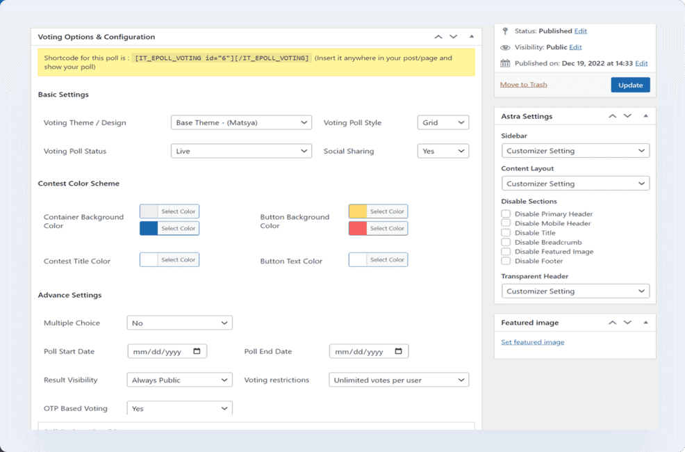 ePoll's backend interface