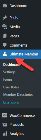 ultimate member settings