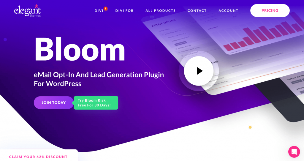 Bloom is a premium email opt-in plugin