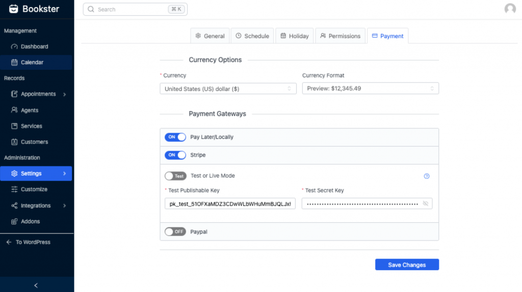 Stripe payment