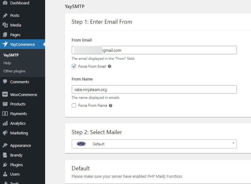 smtp settings - Manage WordPress Email Log