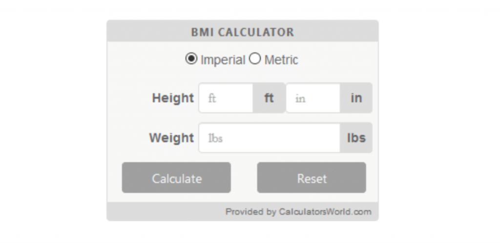 CC BMI Calculator