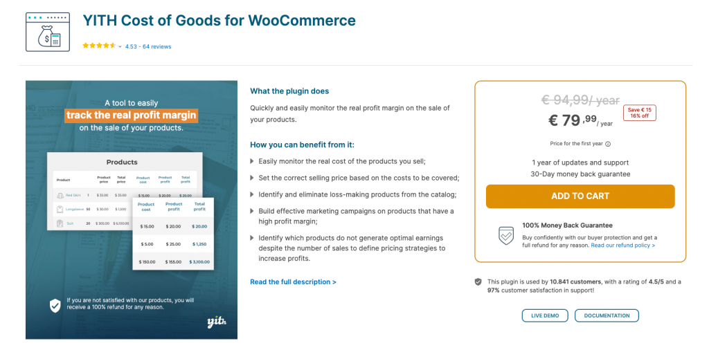 YITH Cost of Goods for WooCommerce