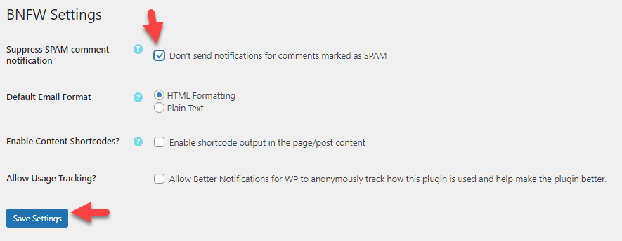 reduce spam - set up better notifications