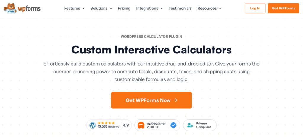 WPForms - calculator plugins