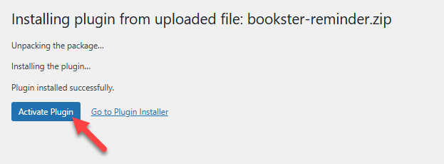 activate bookster reminder addon - appointment email reminder