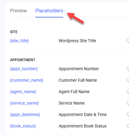 placeholders