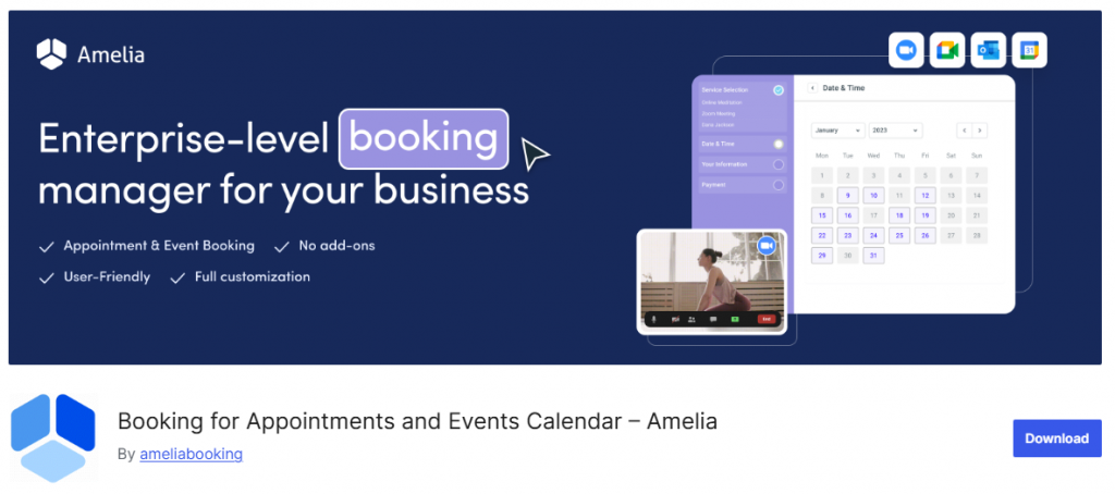 Amelia - bookingpress alternatives