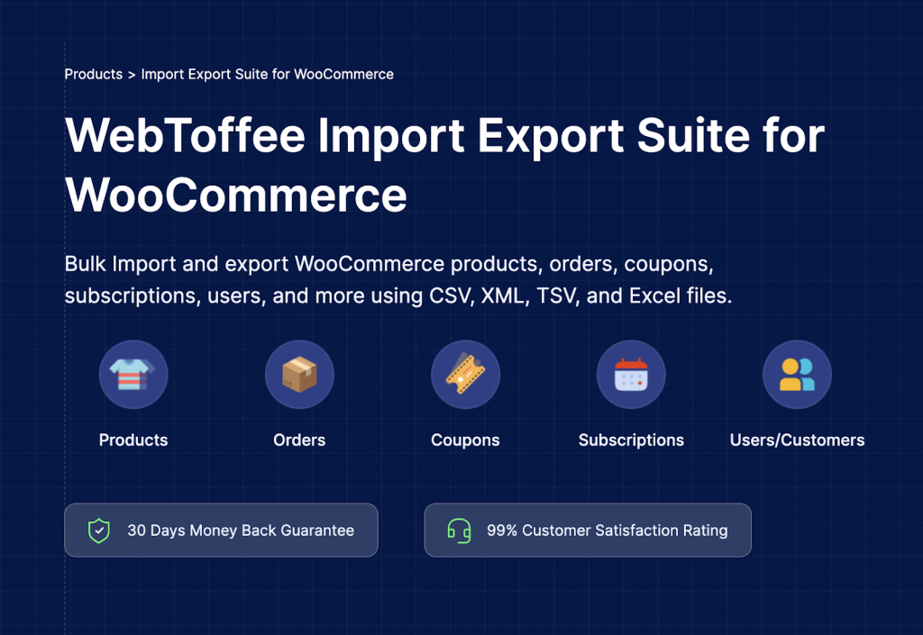 Import Export Suite by WebToffee