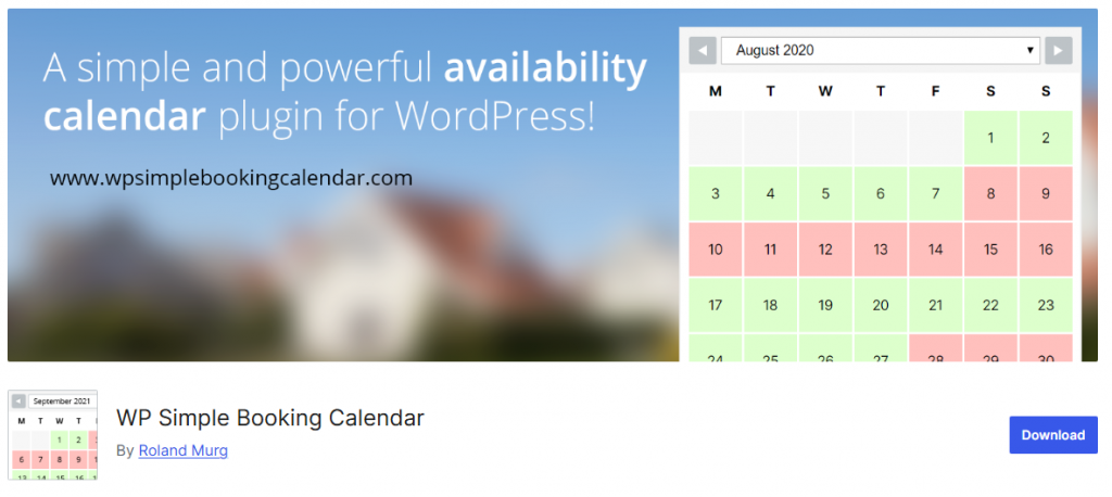 WP Simple Booking Calendar