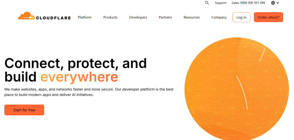 Cloudflare - free dns hosting providers