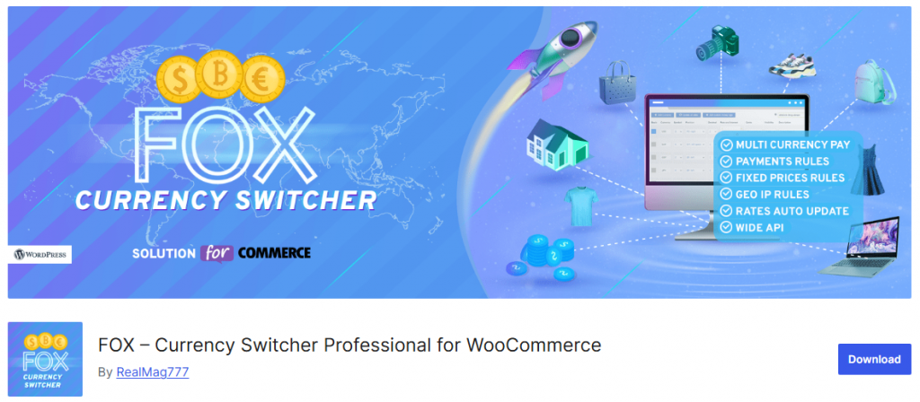 FOX – Currency Switcher Professional for WooCommerce - WooCommerce Currency Switcher Plugins