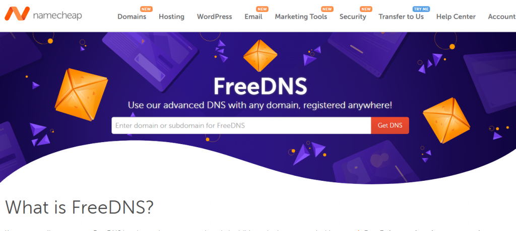 Namecheap FreeDNS - free dns hosting providers
