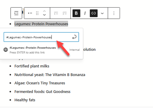 add toc internal link