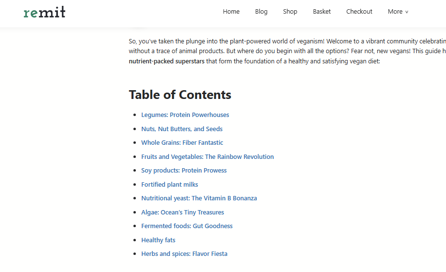 toc in front end