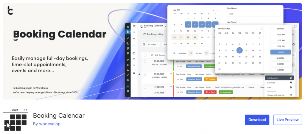 Booking Calendar