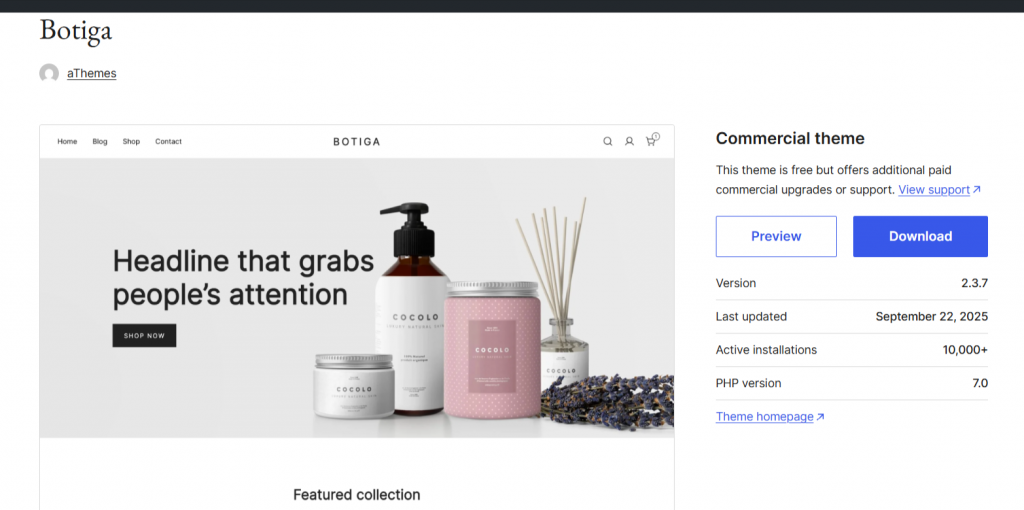 botiga - fastest woocommerce themes