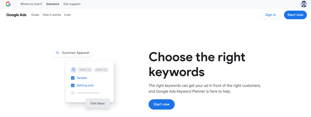 keyword planner