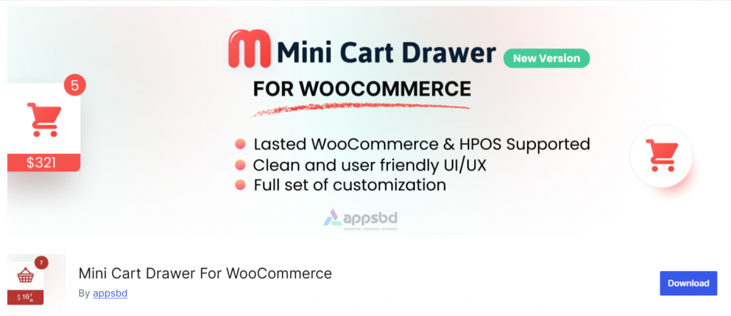 Mini Cart Drawer For WooCommerce