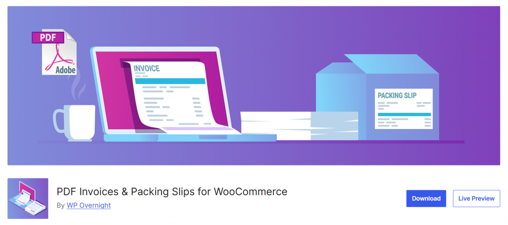 PDF Invoices & Packing Slips for WooCommerce - wordpress invoicing plugins