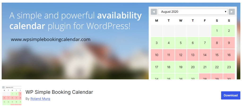 WP Simple Booking Calendar - WordPress Plugins for Photographer Booking