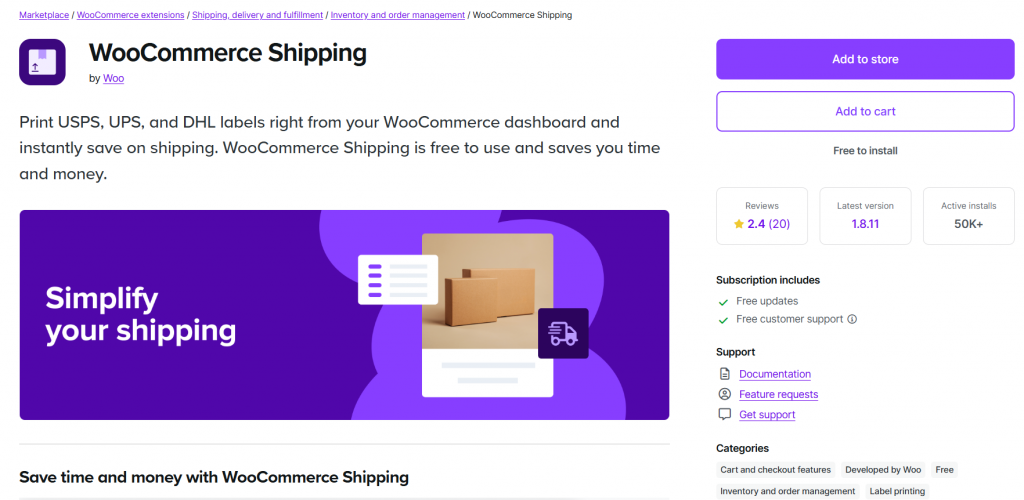 WooCommerce Shipping