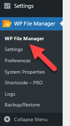 file manager settings - Edit Robots.txt File in WordPress