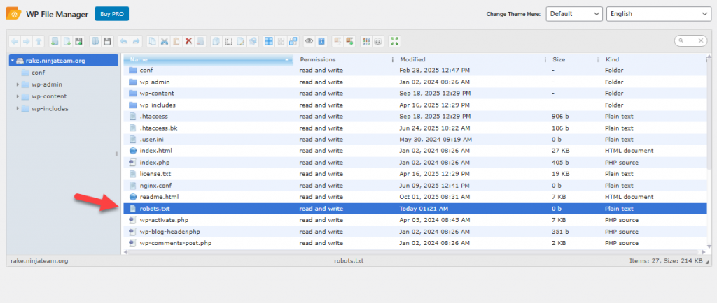 find robots.txt file