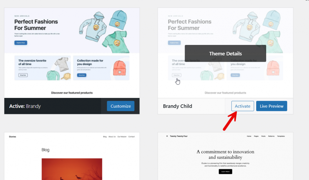 activate brandy child