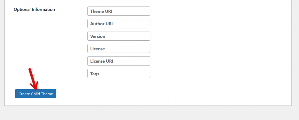 create a child theme - create a WordPress child theme