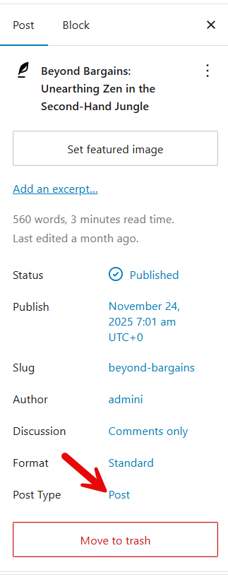 post type - convert a WordPress post to a page